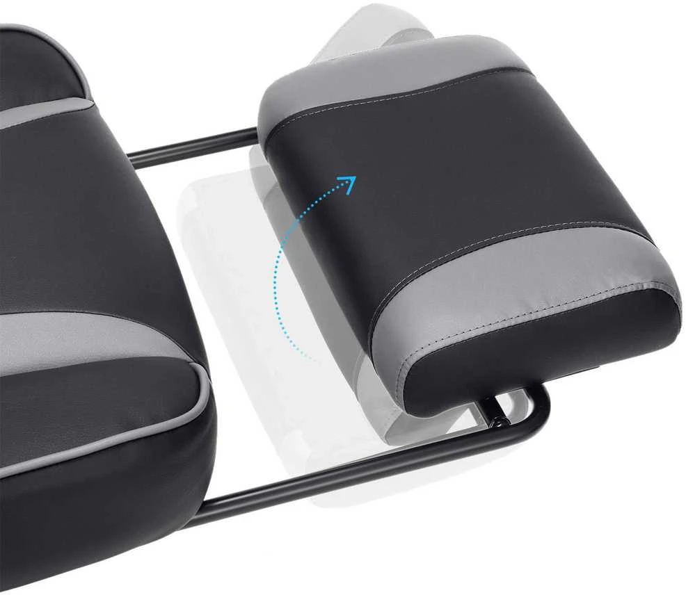 Songmics Žaidimų kėdė juodai pilka