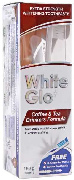 White Glo Baltas GLO COFFEE & TEA DRINKERS FORMULA dantų pasta, 150 g