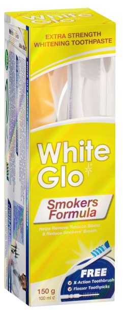 White Glo Baltas GLO SMOKERS FORMULA dantų pasta, 150 g