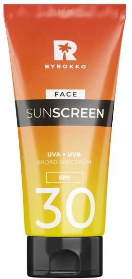 BYROKKO BODY SUNSCREEN SPF30 apsauginis veido kremas nuo saulės, 50 ml