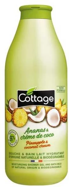 COTTAGE ANANAS & CREME DE COCO dušo želė ir vonios pienelis, 750 ml