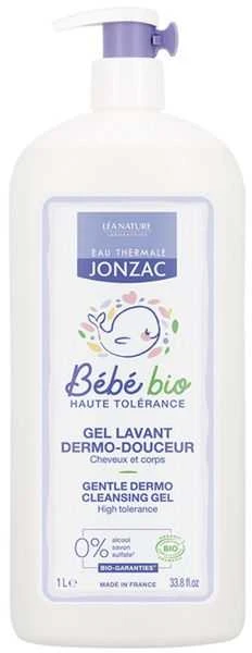 "Jonzac Bébé Bio Gentle Dermo-Cleansing Gel" Prausimosi želė 1L