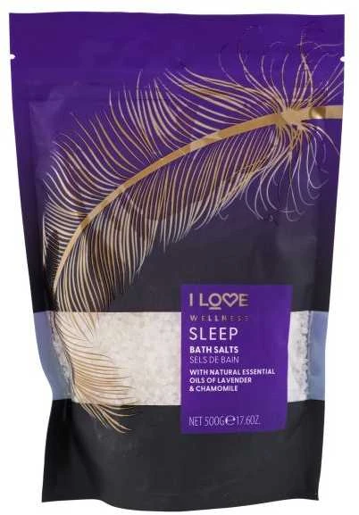 I LOVE WELLNESS SLEEP vonios druska, 500g