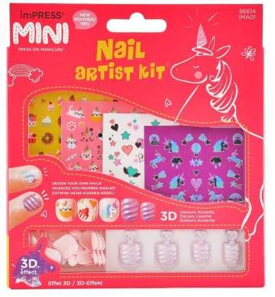 KISS IMPRESS MINI NAIL ARTIST vaikų priklijuojamųjų nagų rinkinys