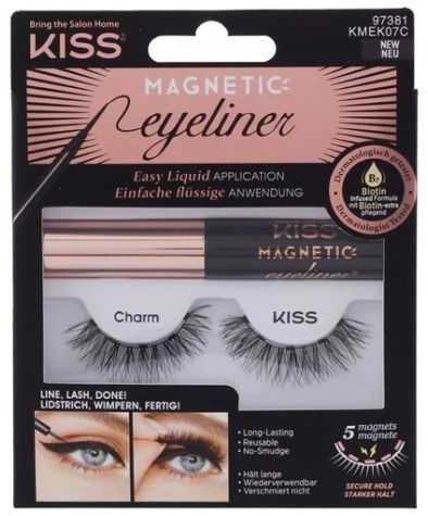 KISS MAGNETIC magnetinės dirbtinės blakstienos ir magnetinė akių kontūro plunksnelė