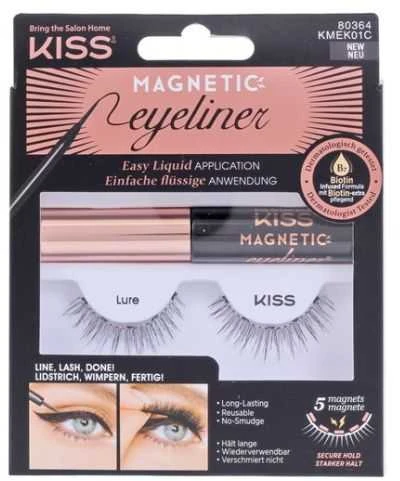 KISS MAGNETIC magnetinės dirbtinės blakstienos ir magnetinė akių kontūro plunksnelė