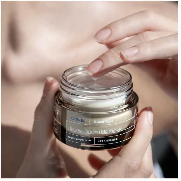 Korres Juodas Pine Bounce Firming Intense Moisturizer Day Kreminis
