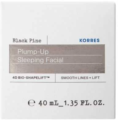 Korres Juodas Pine Plump-Up Sleeping Facial Night Skin Kreminis