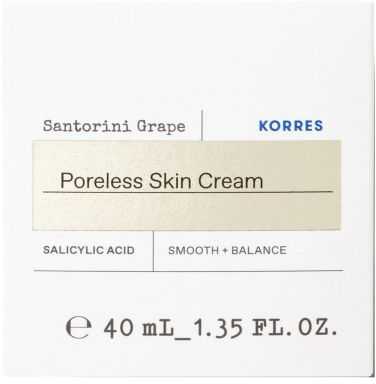 KORRES SANTORINI GRAPE PORELESS SKIN veido kremas, 40 ml
