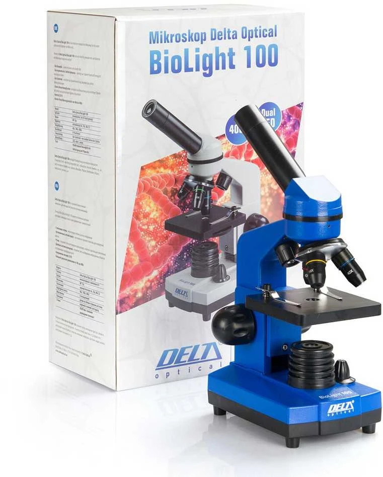 Deltaoptical Mikroskopas Biolight 100 Mėlyna
