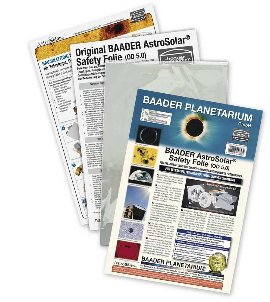 Baader Planetarium Filtras Saulei Baader AstroSolar safety filmas A4