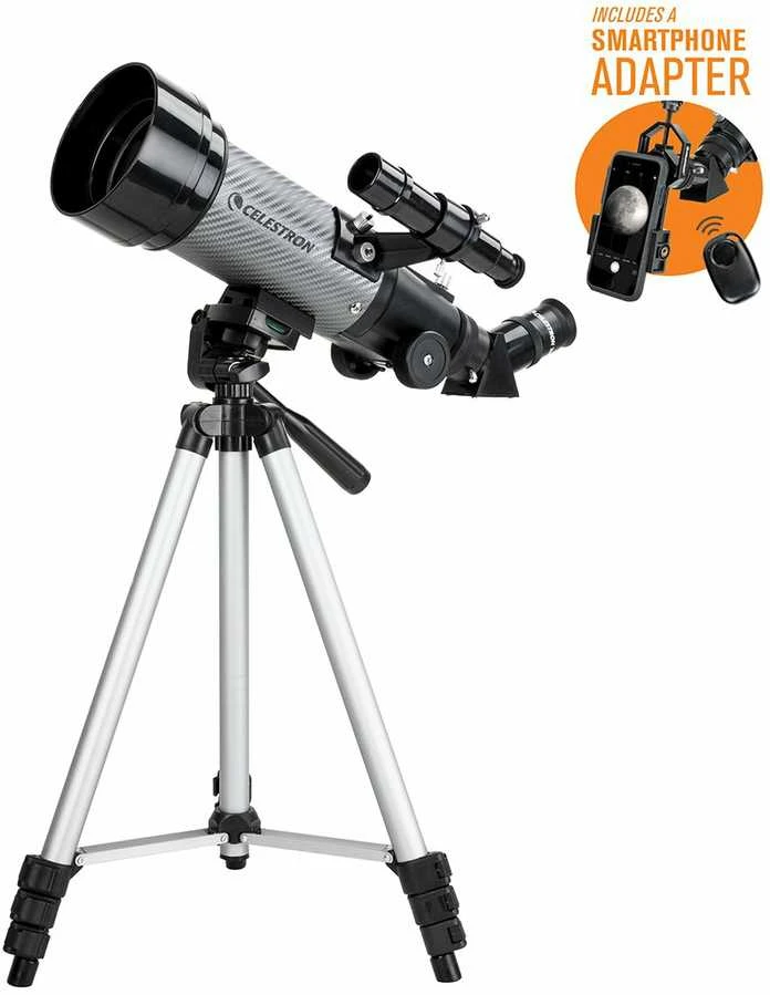 Žiūronai Celestron Travelscope 70 DX stebėjimo žiūronas, juodos, pilkos spalvos