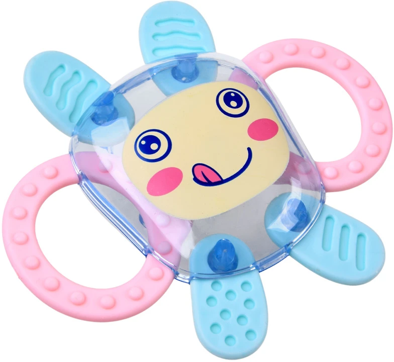 Jokomisiada 2in1 rattle and teether - large set of 8 pcs. PASTEL for toddlers ZA6627