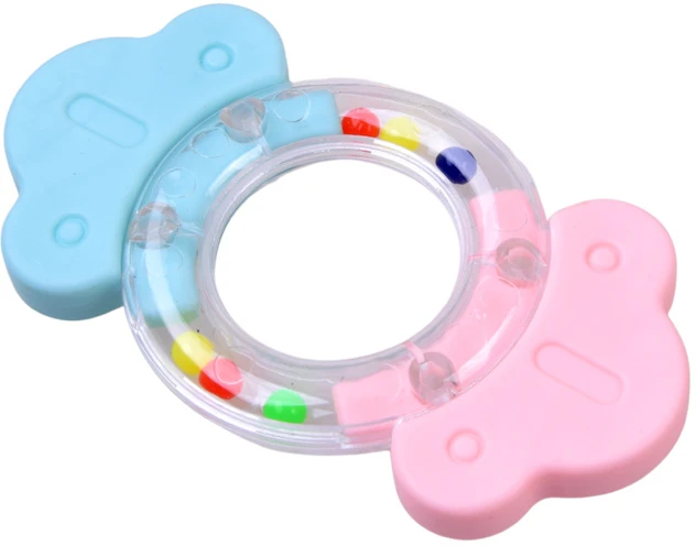 Jokomisiada 2in1 rattle and teether - large set of 8 pcs. PASTEL for toddlers ZA6627
