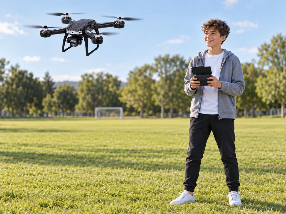 Jokomisiada A19P RC Drone HD Kamera Remote Control with Screen Obstacle Avoidance Case RC0774