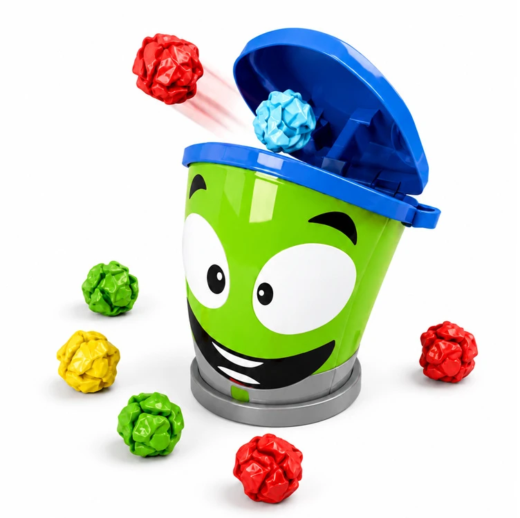 Jokomisiada Arcade game "Runaway trash can" with paper balls GR0844