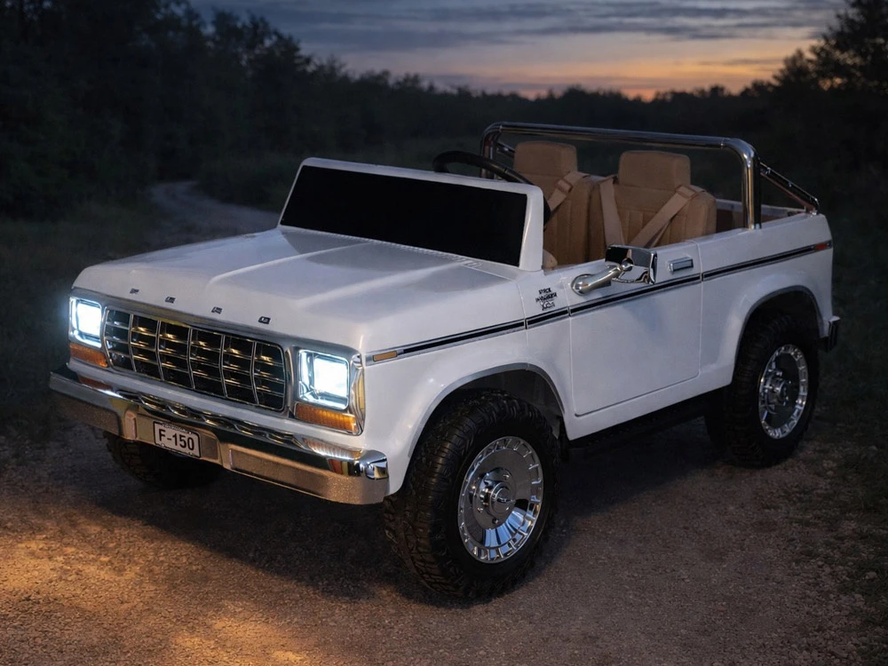 Jokomisiada Baterija varomas dvivietis klasikinis „Ford Bronco“ pikapas PA0338