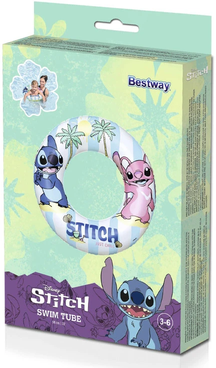 Bestway Disney Lilo ir Stitch pripučiamas plaukimo ratas 56 cm 9104U