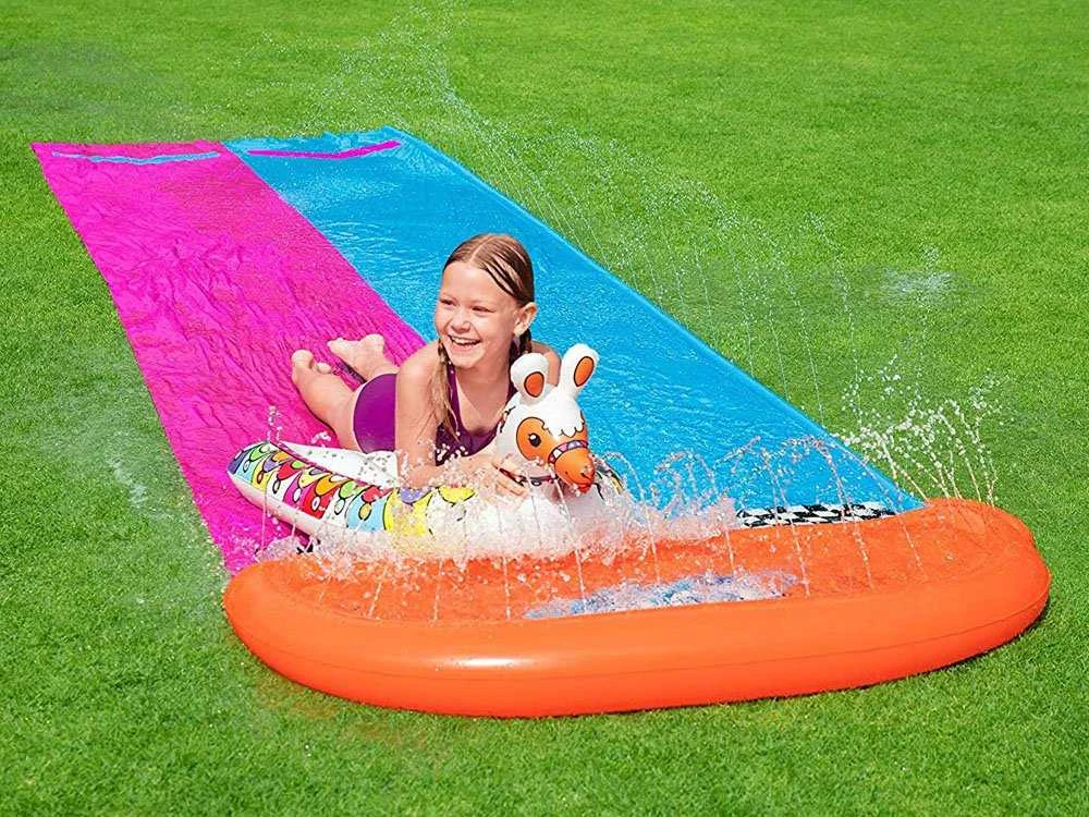 BESTWAY lenktynių čiuožykla Llama Rama Double 4.88m, 52320