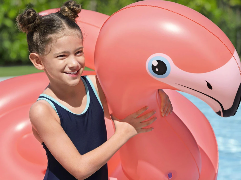 Pripučiamas plaustas Bestway Flamingo, 41525, 138 cm x 107cm