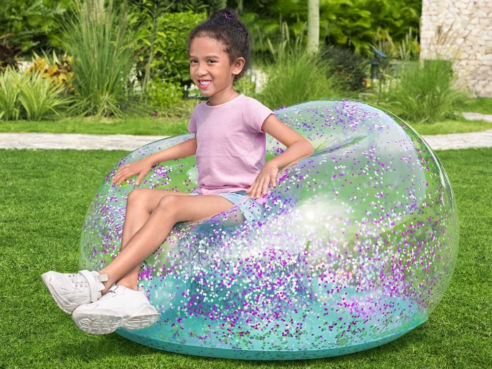 „Bestway Glitter“ kėdė pripučiama „Pouffe Glitter Dream 114 x 112 x 66cm 75115“
