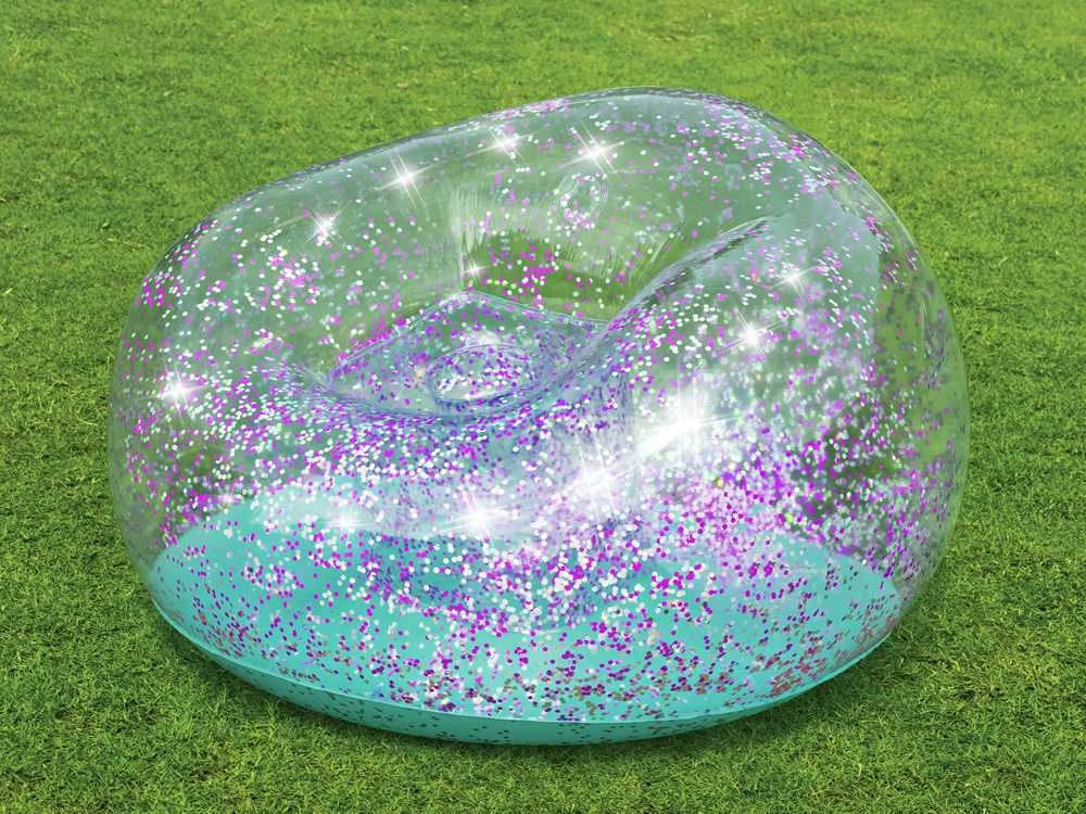„Bestway Glitter“ kėdė pripučiama „Pouffe Glitter Dream 114 x 112 x 66cm 75115“