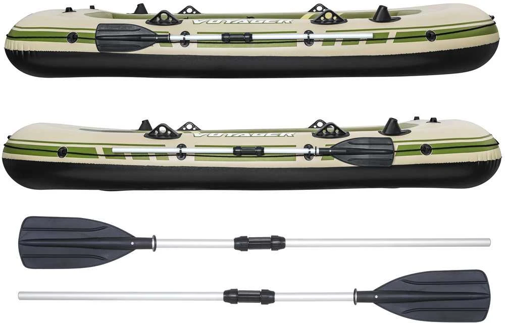 Bestway pripučiamas pontonas + irklai 294 x 137 cm Voyager X3 plaustų rinkinys 65164