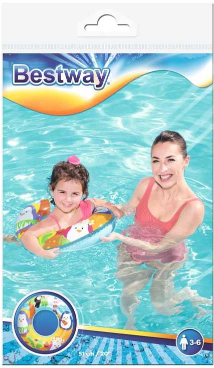 Bestway pripūstas ratas plaukimui, 51 cm