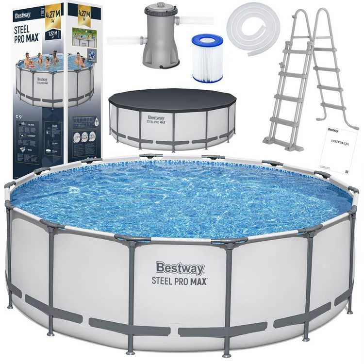 Rėminis baseinas 14 FT 427 x 122 cm STEEL PRO MAX BESTWAY
