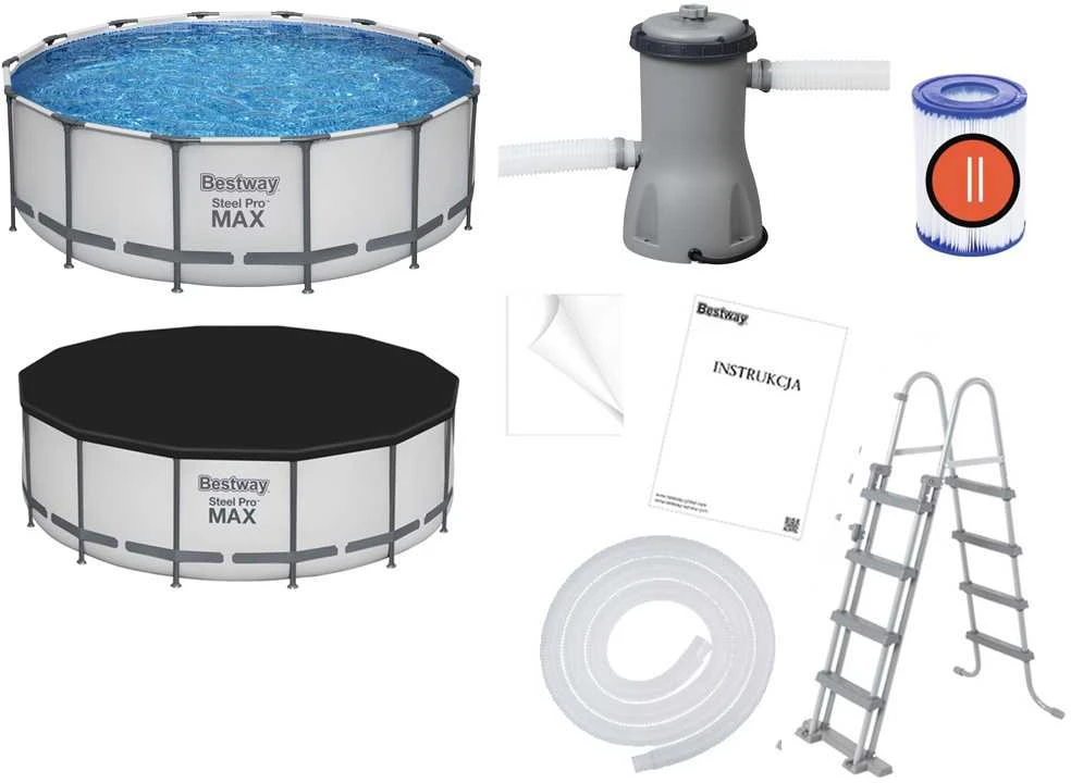 Rėminis baseinas 14 FT 427 x 122 cm STEEL PRO MAX BESTWAY