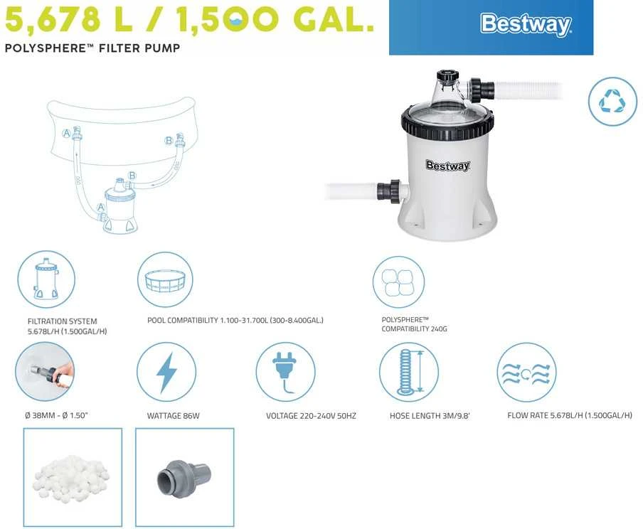 Filtras Bestway Polysphere 58870