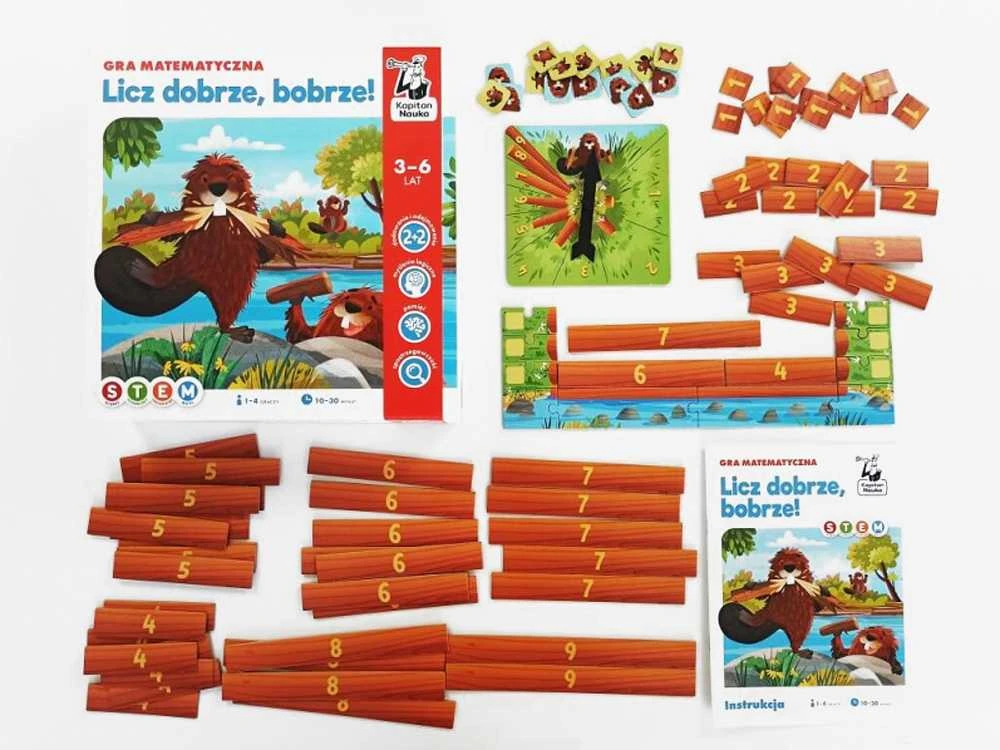 Kapitan Nauka Kapitono mokslas gerai suskaičiuoja, bebras! Matematinis edukacinis žaidimas Gr0673