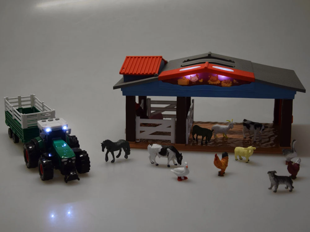 Jokomisiada Children’s Farm Set with Animals, Tractor, Trailer, Lights and Sounds ZA6308