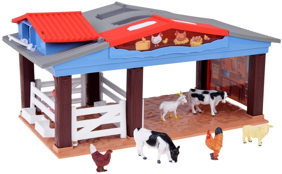 Jokomisiada Children’s Farm Set with Animals, Tractor, Trailer, Lights and Sounds ZA6308