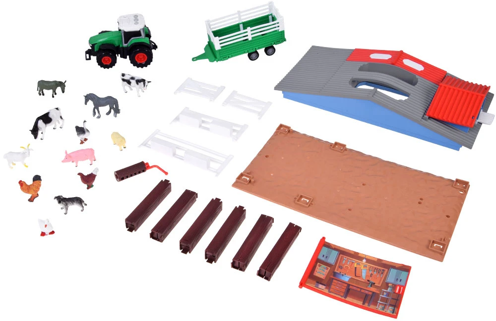 Jokomisiada Children’s Farm Set with Animals, Tractor, Trailer, Lights and Sounds ZA6308