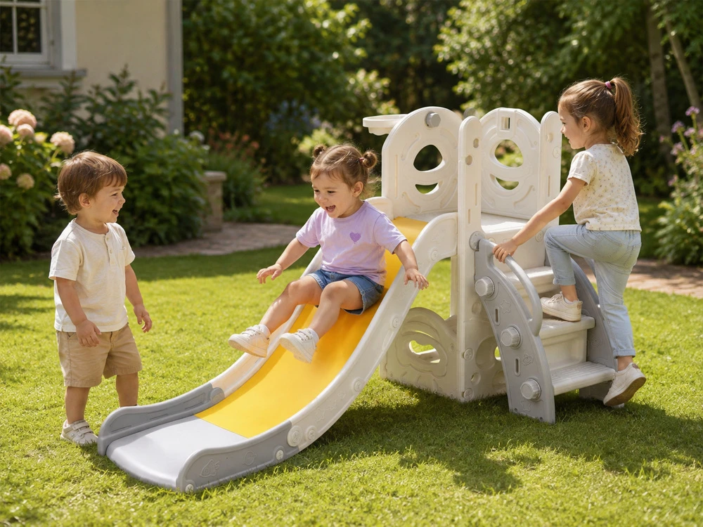 Jokomisiada Children’s Slide with Basketball Hoop, 136 cm Slide SP0865