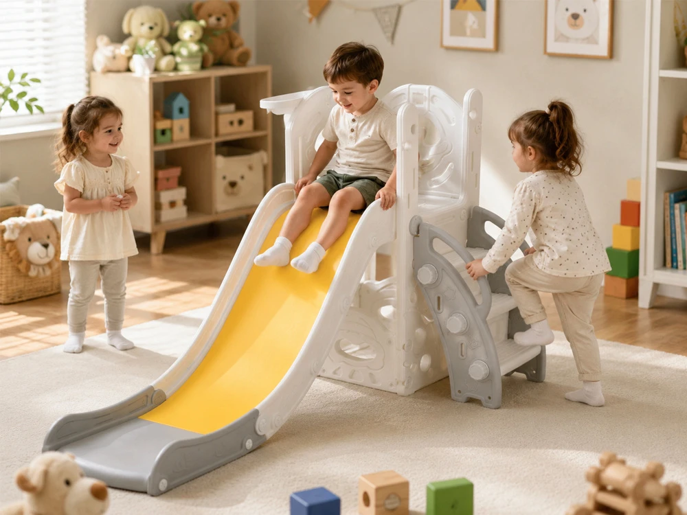 Jokomisiada Children’s Slide with Basketball Hoop, 136 cm Slide SP0865