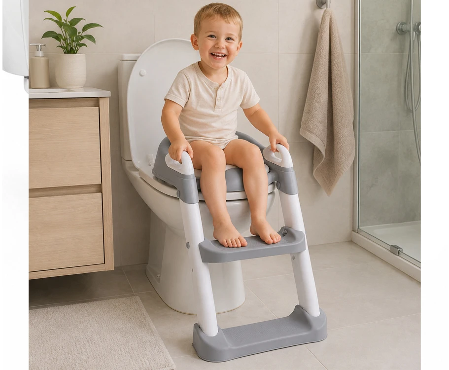 Jokomisiada Children’s Toilet Seat with Ladder, Soft Cushion, iki 25 kg ZA6606
