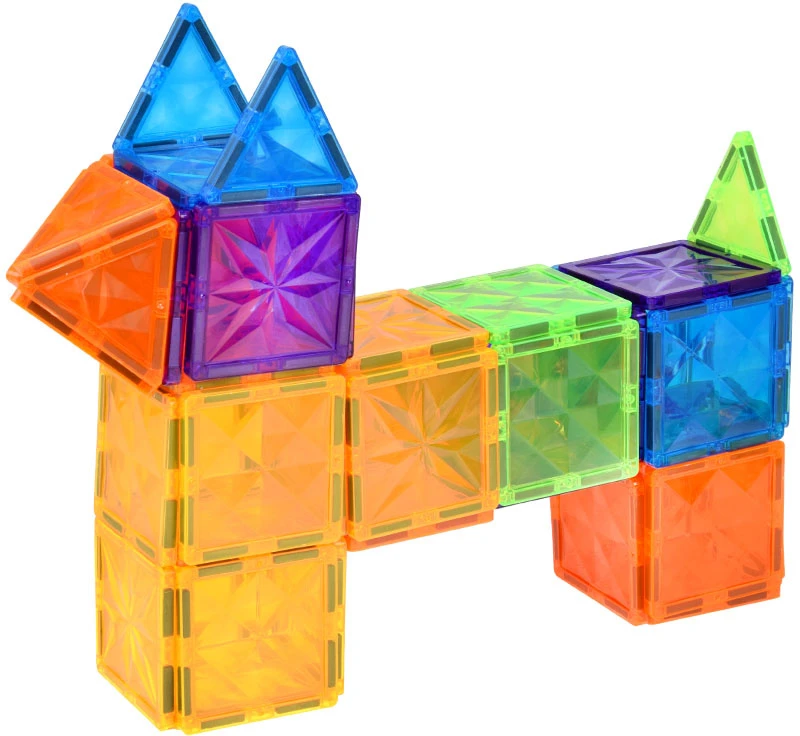 Jokomisiada Colourful Magnetic Construction Blocks 100-Piece Set ZA6352