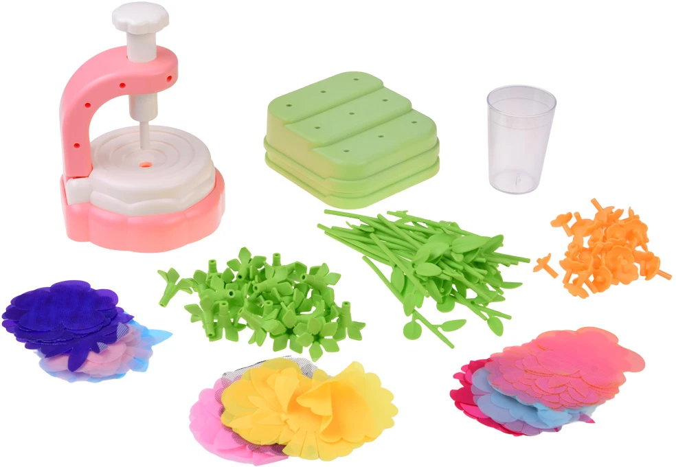 Dėlionė Jokomisiada Creative DIY Fabric Flower Bouquet Making Kit with Flower Press and Vase ZA6596