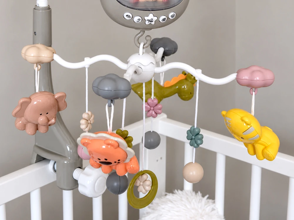 Jokomisiada Crib carousel with projector - several dozen melodies SAFARI ZA6299
