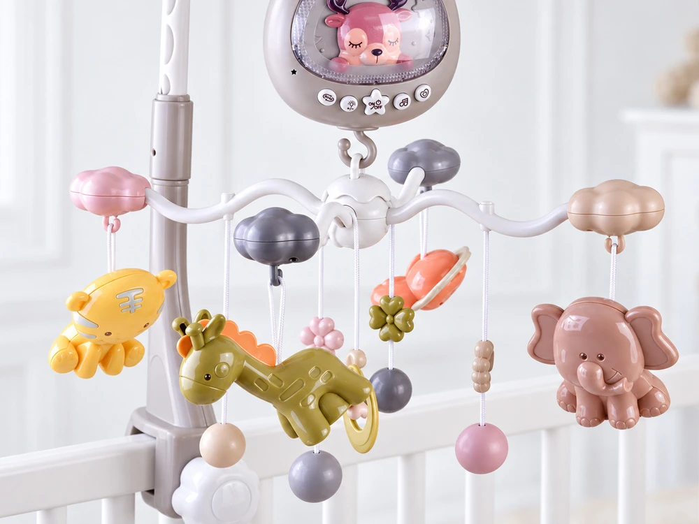 Jokomisiada Crib carousel with projector - several dozen melodies SAFARI ZA6299