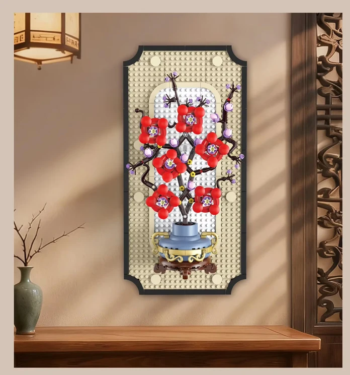 Jokomisiada Decorative blocks Flowers in a vase in the picture ZA6370