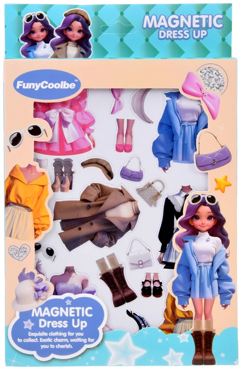 Dėlionė Jokomisiada FASHION DOLL x6 magnetic puzzle - magnetic doll clothes ZA 6607