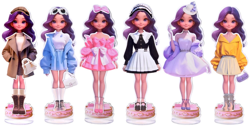 Dėlionė Jokomisiada FASHION DOLL x6 magnetic puzzle - magnetic doll clothes ZA 6607