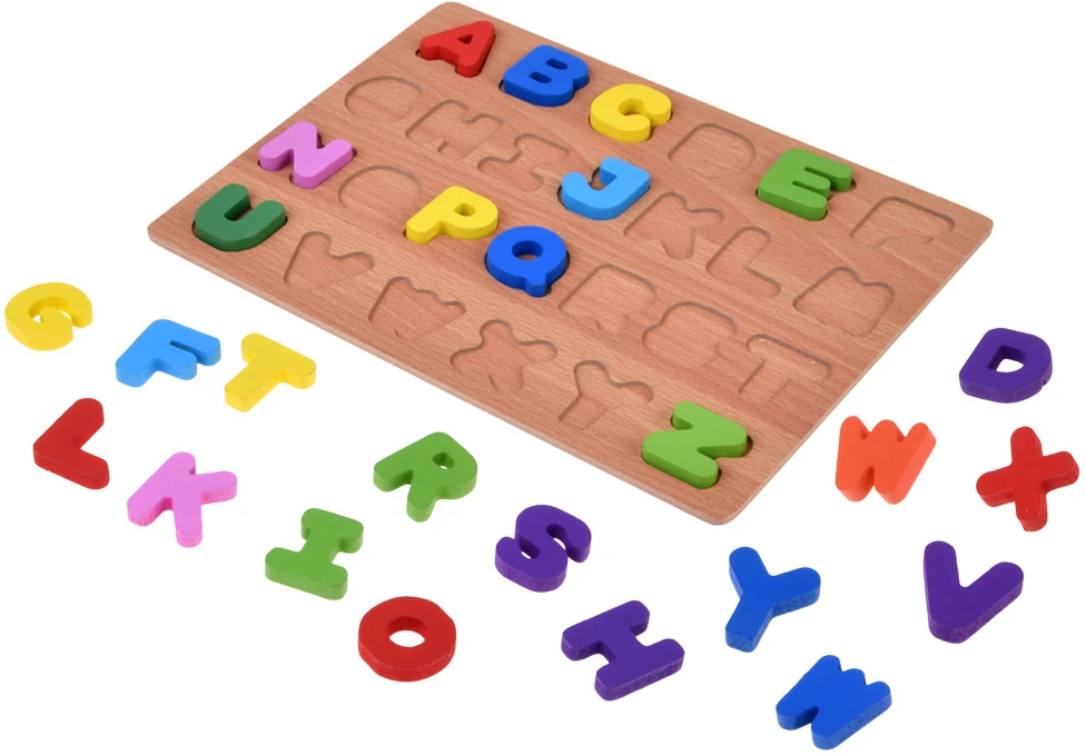Dėlionė Jokomisiada Wooden puzzle ALPHABET LETTERS educational puzzle - 26 pieces ZA6575
