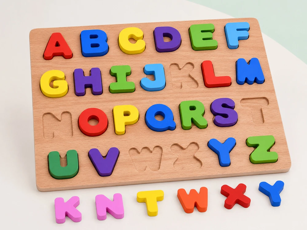 Dėlionė Jokomisiada Wooden puzzle ALPHABET LETTERS educational puzzle - 26 pieces ZA6575