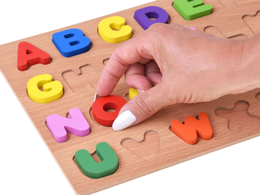 Dėlionė Jokomisiada Wooden puzzle ALPHABET LETTERS educational puzzle - 26 pieces ZA6575