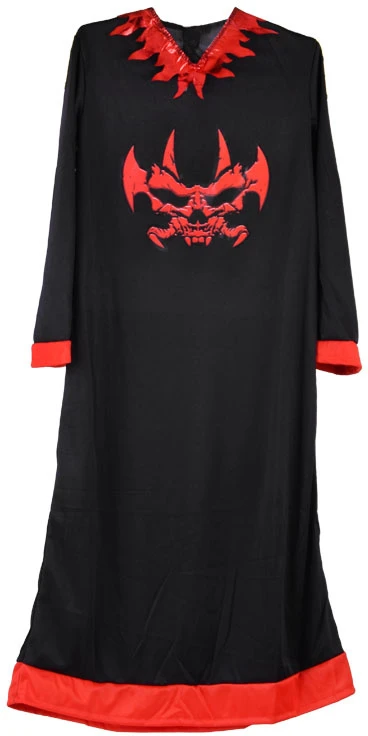 Jokomisiada Devil Costume for a Boy – Juodas Robe and Hood with Horns, Size L
