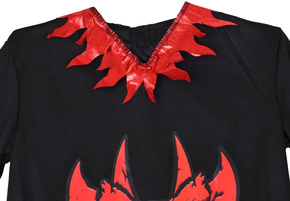 Jokomisiada Devil Costume for a Boy – Juodas Robe and Hood with Horns, Size L
